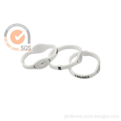 Promo Silicone Wrist Brand In White With Printed